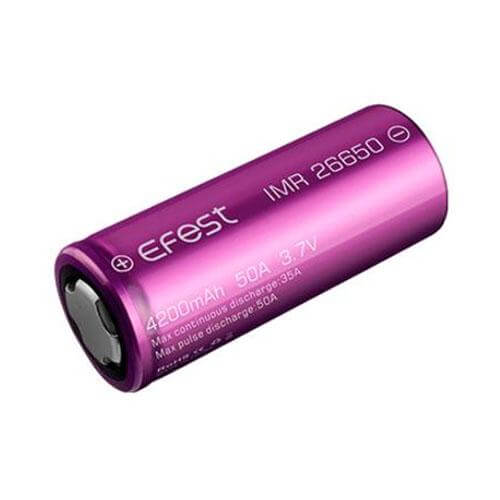 Batería Efest IMR 26650 4200mAh 50A (Pack 2)