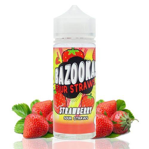 Bazooka Sour Straws Strawberry 100ml