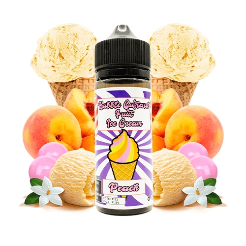 Bubble Custard Fruit Ice Cream Peach 100ml