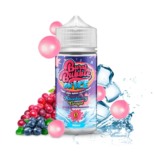 Burst My Bubble On Ice Blueberry Grape Bubblegum 100ml