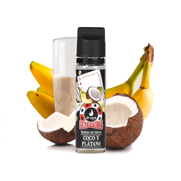 Drops Poker Fruits Batido de Coco Plátano 50ml (Shortfill)