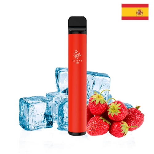 Elf Bar Disposable ELF600 Strawberry Ice (Pack 10) (Versión España)