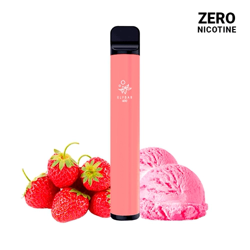 Elfbar Disposable ELF600 Strawberry Ice Cream ZERO NICOTINE (Pack 10)