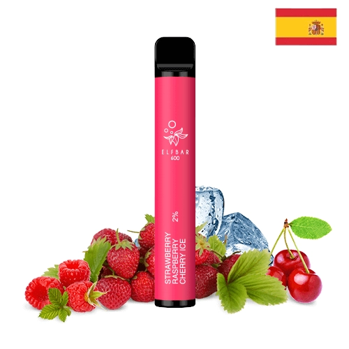 Elfbar Disposable ELF600 Strawberry Raspberry Cherry Ice (Pack 10) (Versión España)