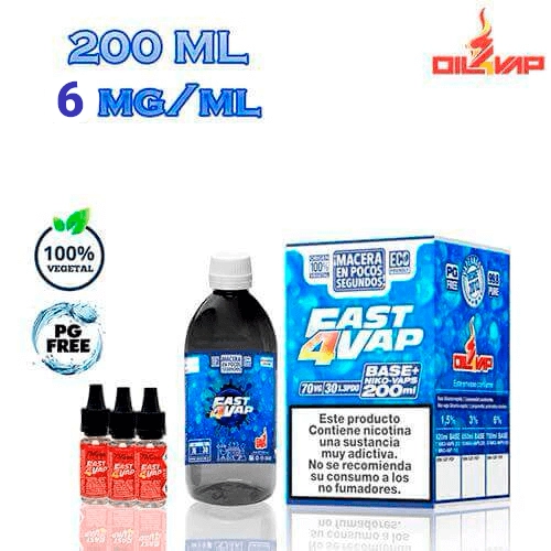 Oil4Vap Base Fast4Vap Pack 200ml - 6mg