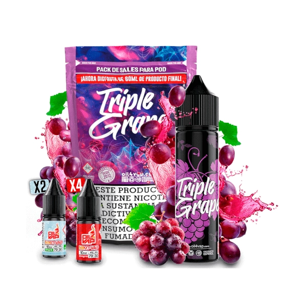 Oil4vap Salts Pack Triple Grape 60ml