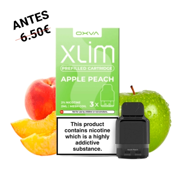 Oxva Xlim Prefilled Cartridge Apple Peach 20mg (Pack 3)