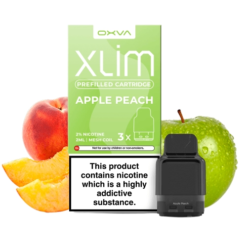 Oxva Xlim Prefilled Cartridge Apple Peach 20mg (Pack 3)