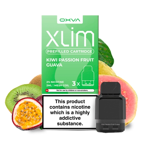 Oxva Xlim Prefilled Cartridge Kiwi Passionfruit Guava 20mg (Pack 3)