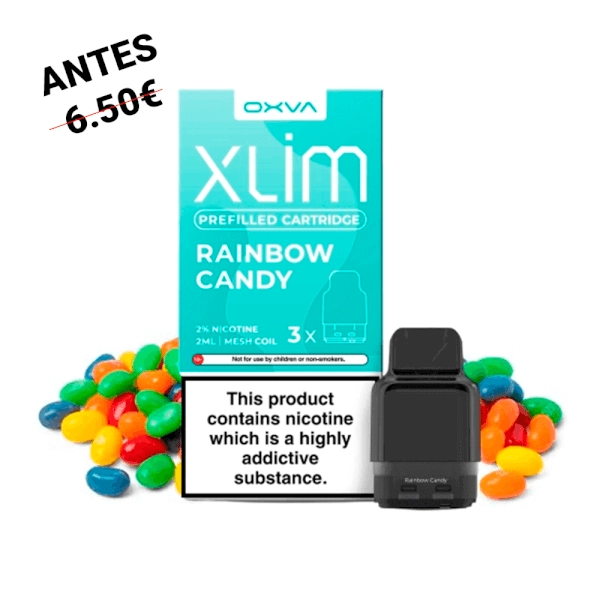 Oxva Xlim Prefilled Cartridge Rainbow Candy 20mg (Pack 3)