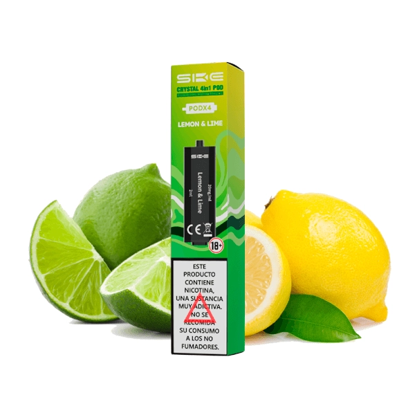 Ske Crystal 4 in 1 Prefilled Pod Lemon Lime 20mg (Pack 4)