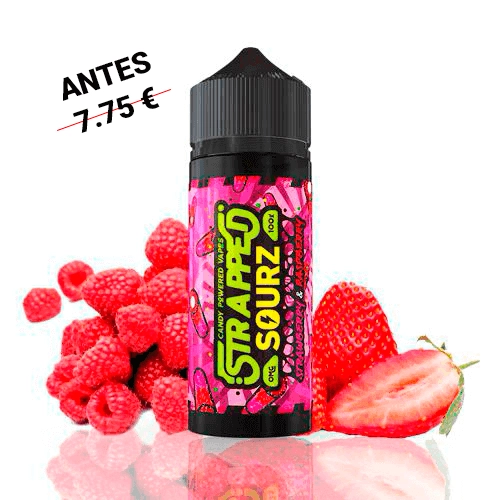 Strapped Sourz Strawberry & Raspberry 100ml