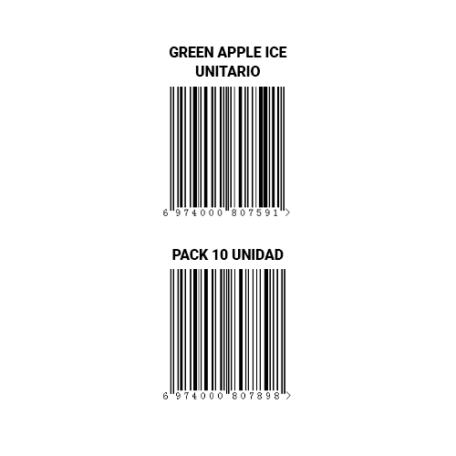 Zovoo Disposable Dragbar 5000 C Green Apple Ice 13ml ZERO NICOTINE