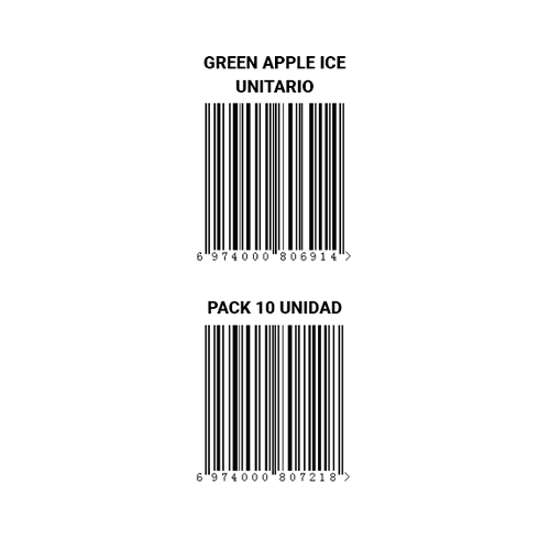 Zovoo Disposable Dragbar 5000 Green Apple Ice 13ml ZERO NICOTINE