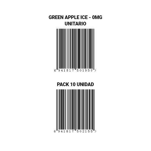 Zovoo Disposable Dragbar 600 S Green Apple Ice (Pack 10)