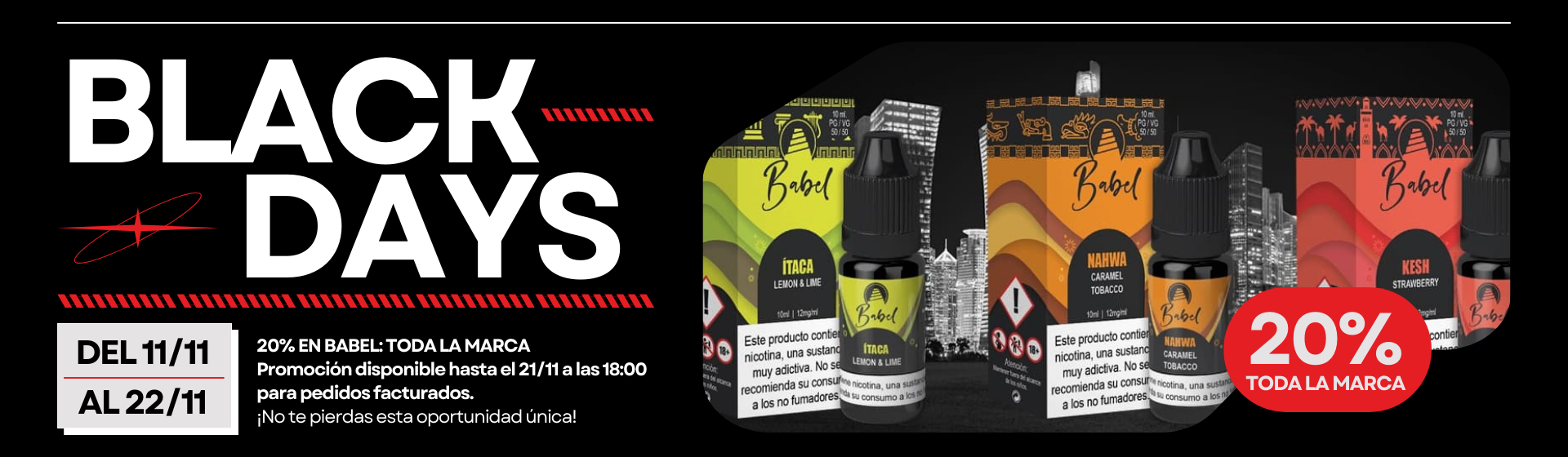 20% descuento en Babel por Black Friday