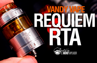 Distribuidor oficial de Vandy Vape RTA. Compra RTA Requiem de El Mono Vapeador. Atomizador RTA Single Coil de 24mm de diámetro